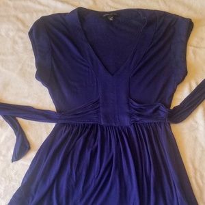 Midnight blue flattering jersey knit shirt